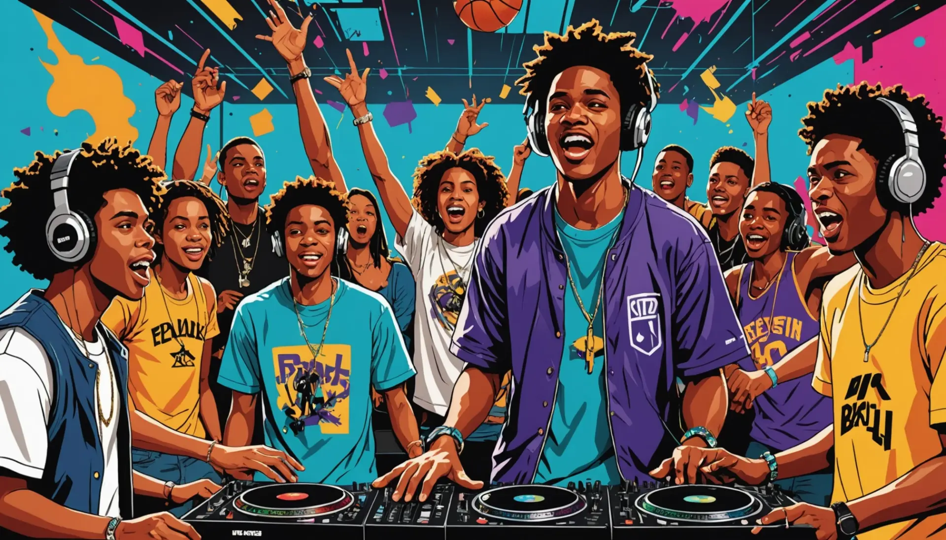Editorial illustration about the phrase filthy in slang with colorful urban characters reacting