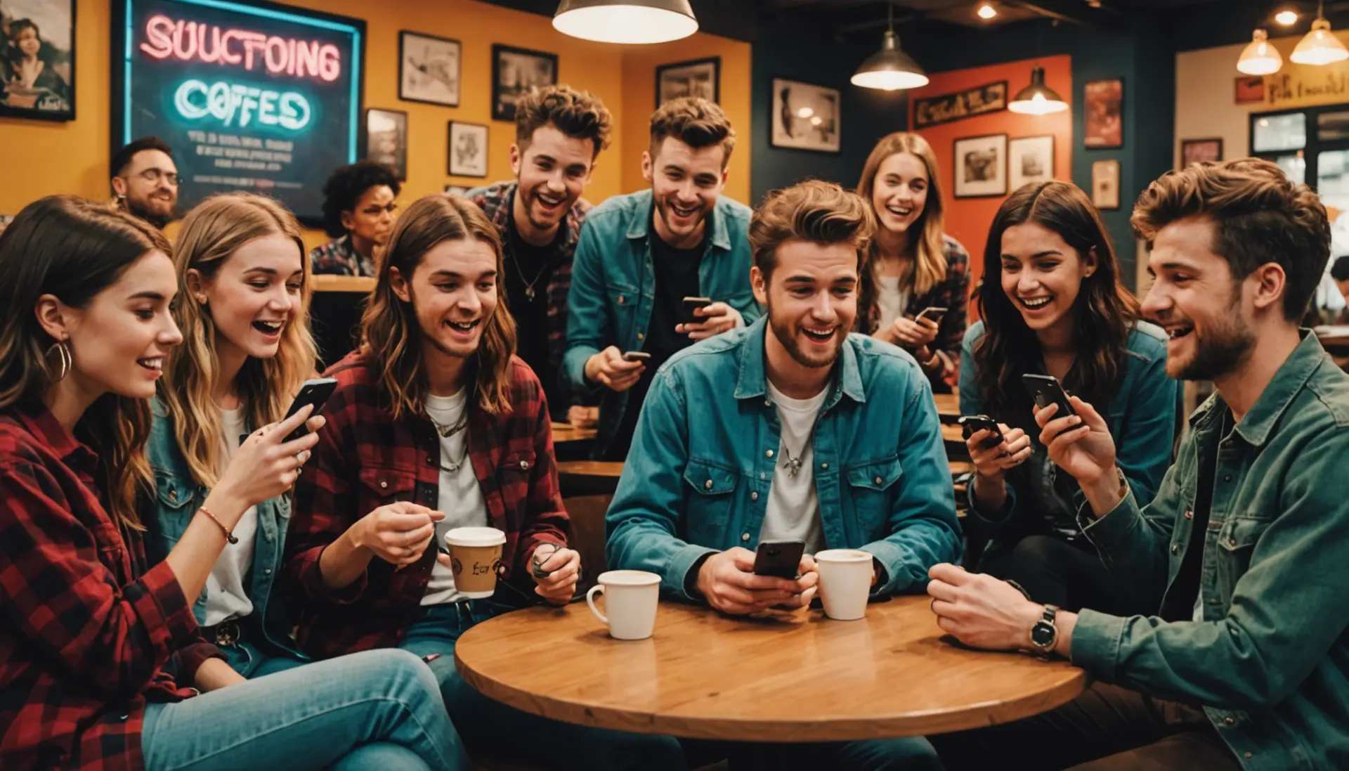 Editorial illustration showing people reacting to music, with the phrase what does pearl jam mean slang implied in scene