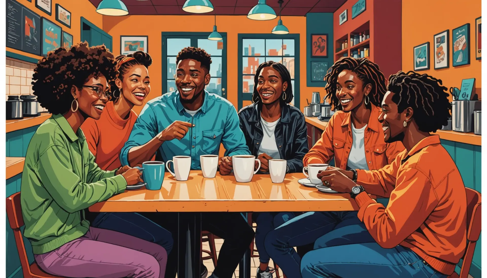Editorial illustration evoking the phrase what does crock mean with people reacting around a ceramic pot