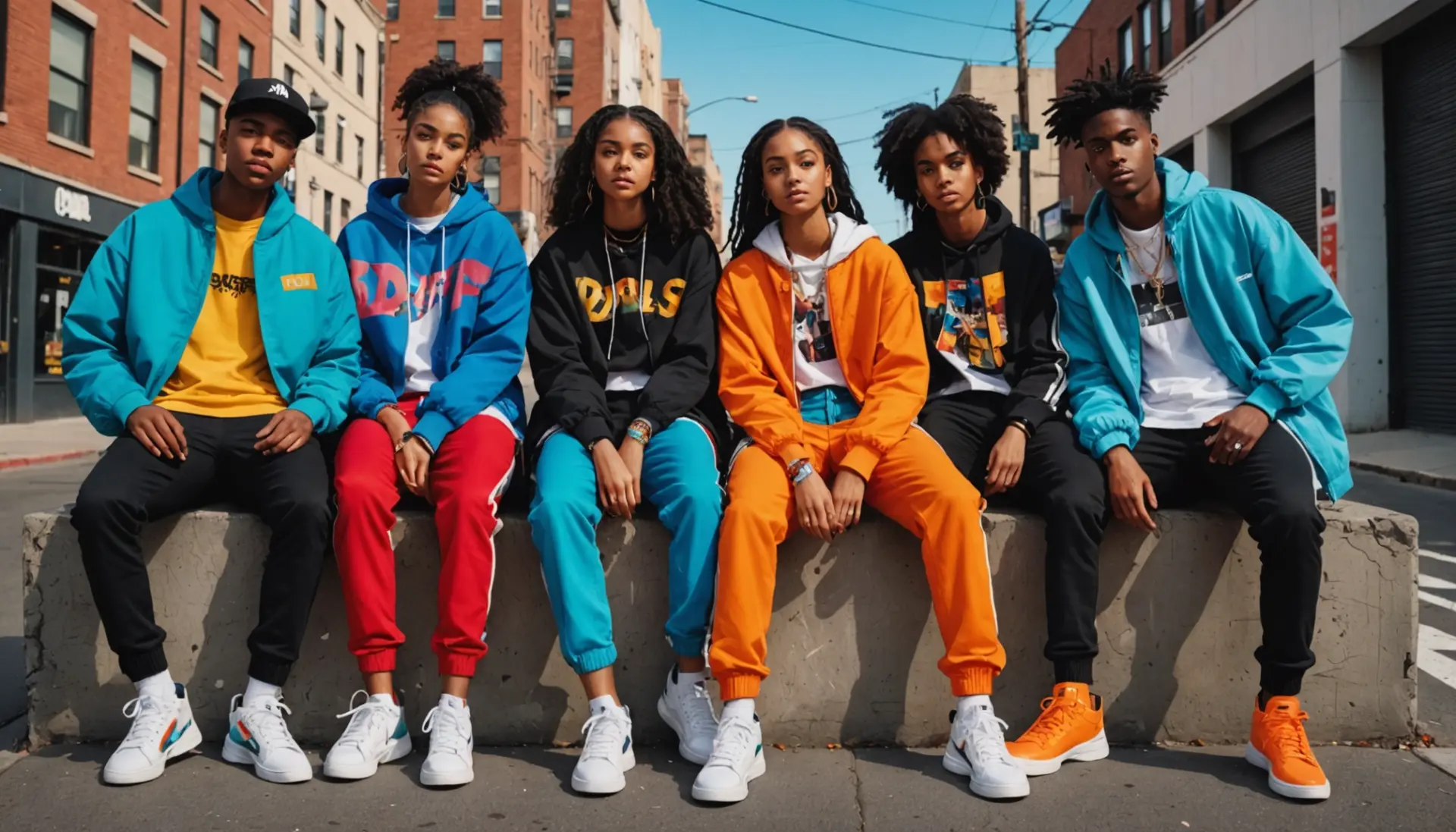 Editorial illustration of street style featuring models showing the drip urban dictionary aesthetic
