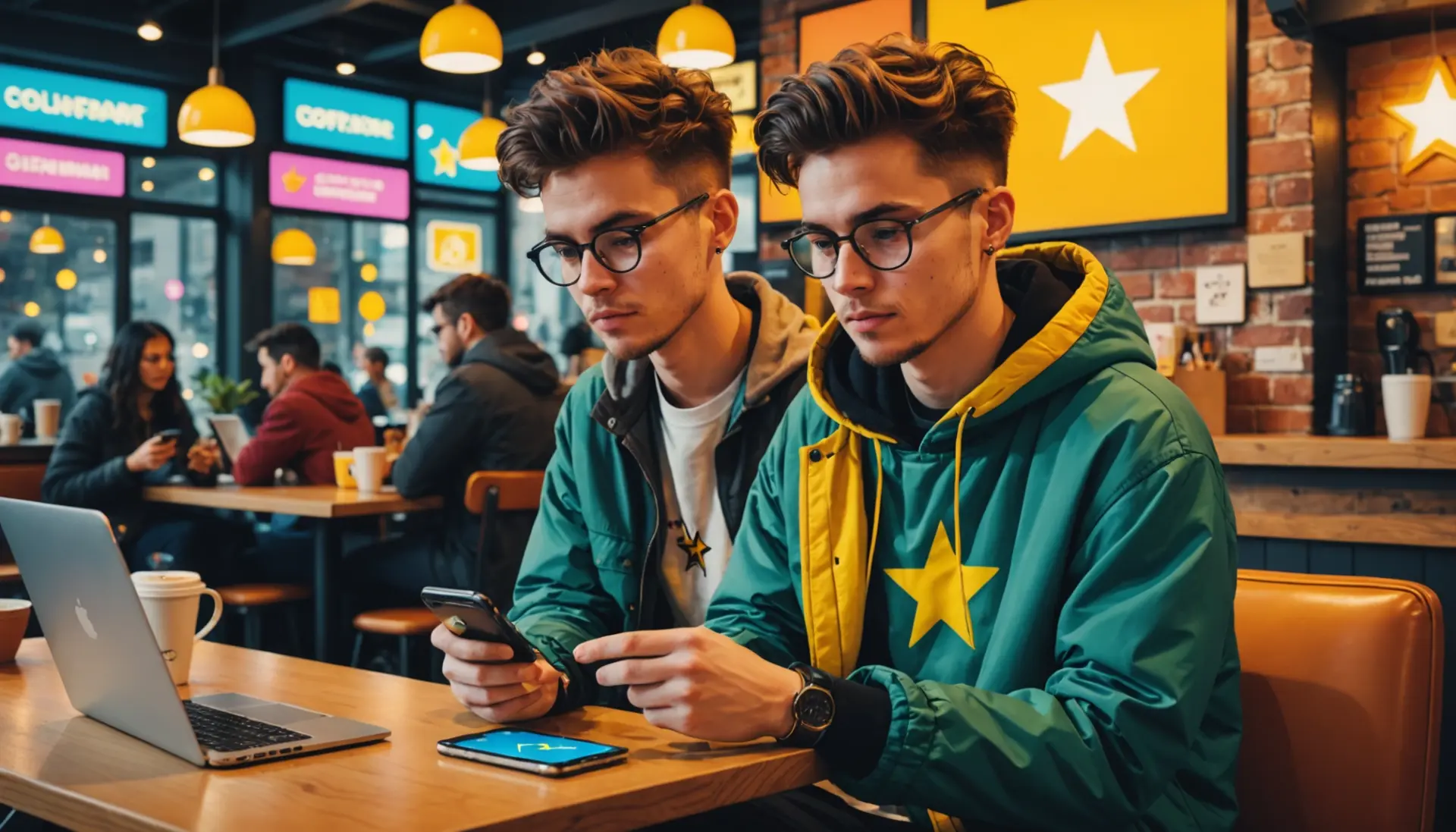 Illustration showing someone noticing a yellow star on Snapchat, what does yellow star mean on snapchat