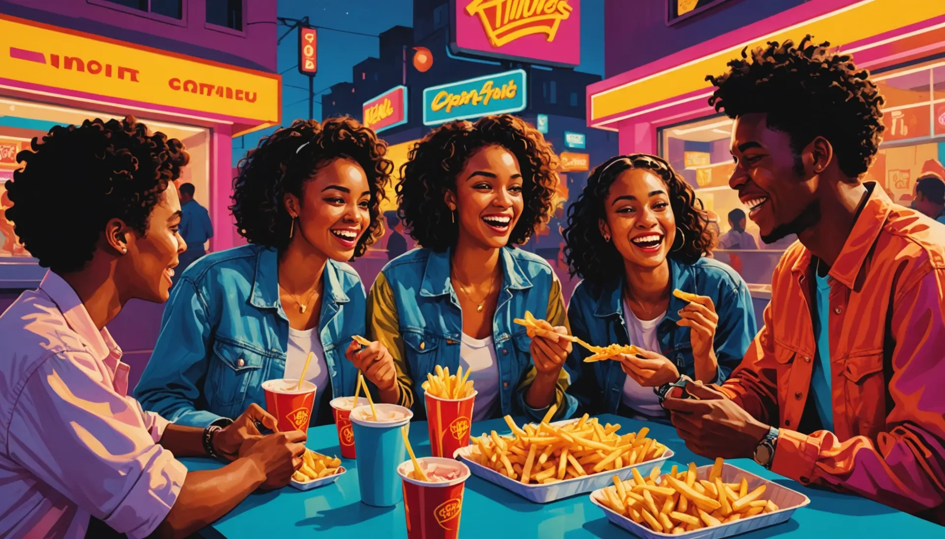 Illustration showing people joking about what does getting french fries mean urban dictionary with fries as a metaphor