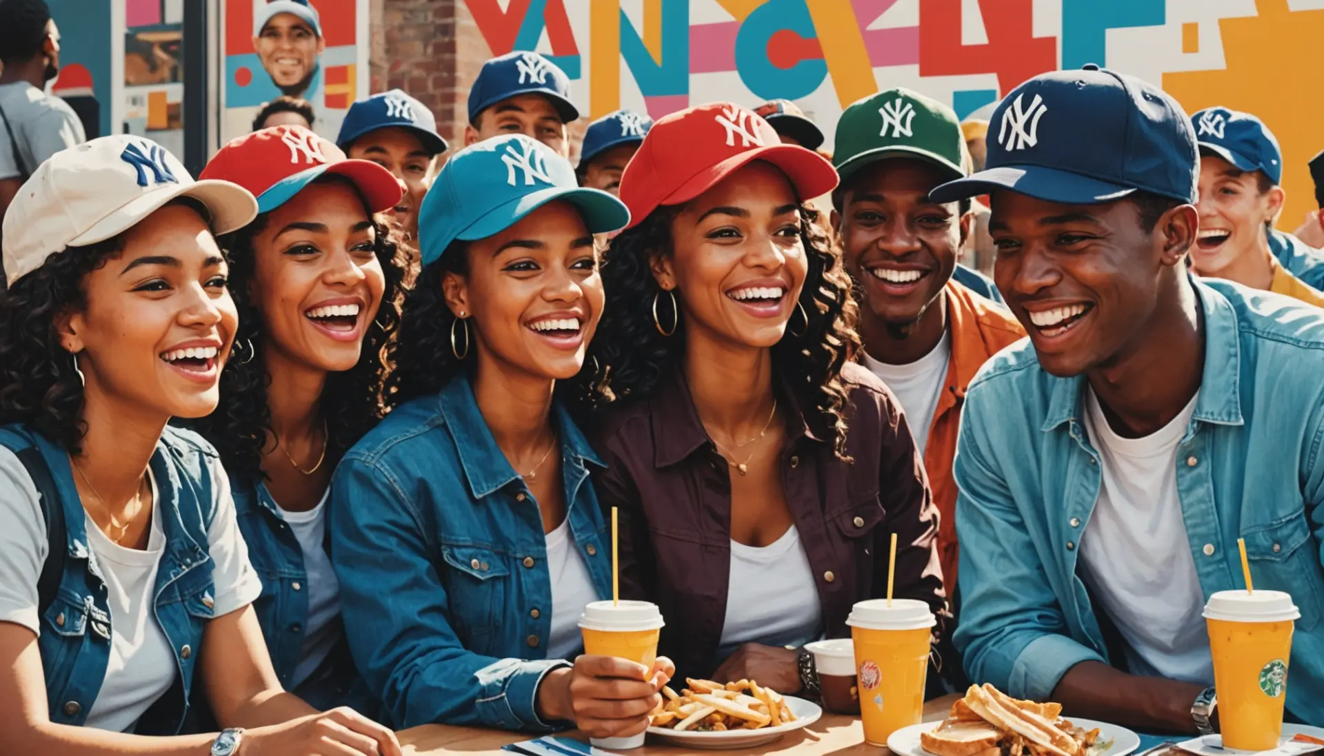 Editorial illustration showing diverse people reacting to the phrase yankee slang meaning