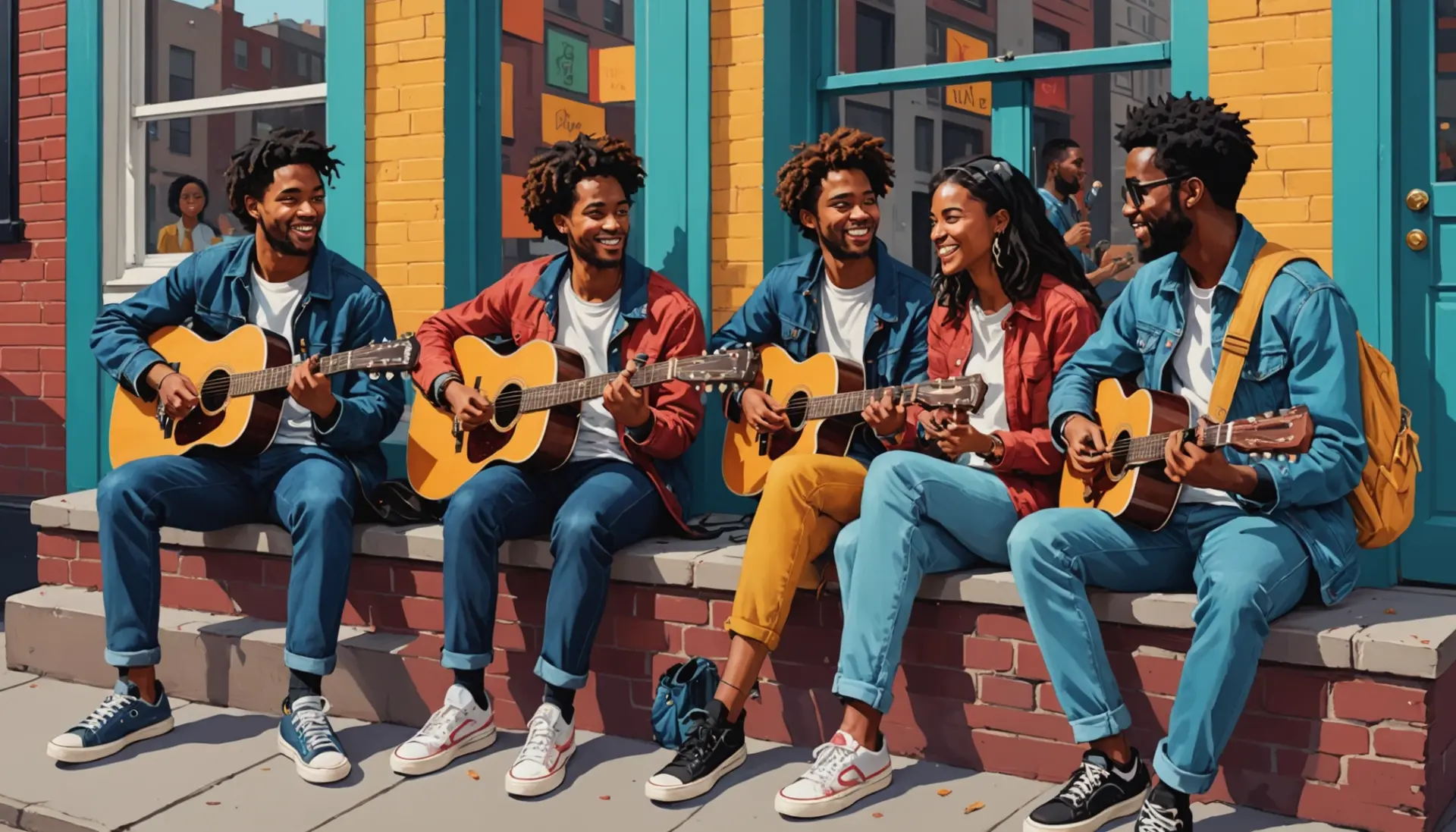 Illustration showing diverse people using slang with the phrase what does capo mean in context