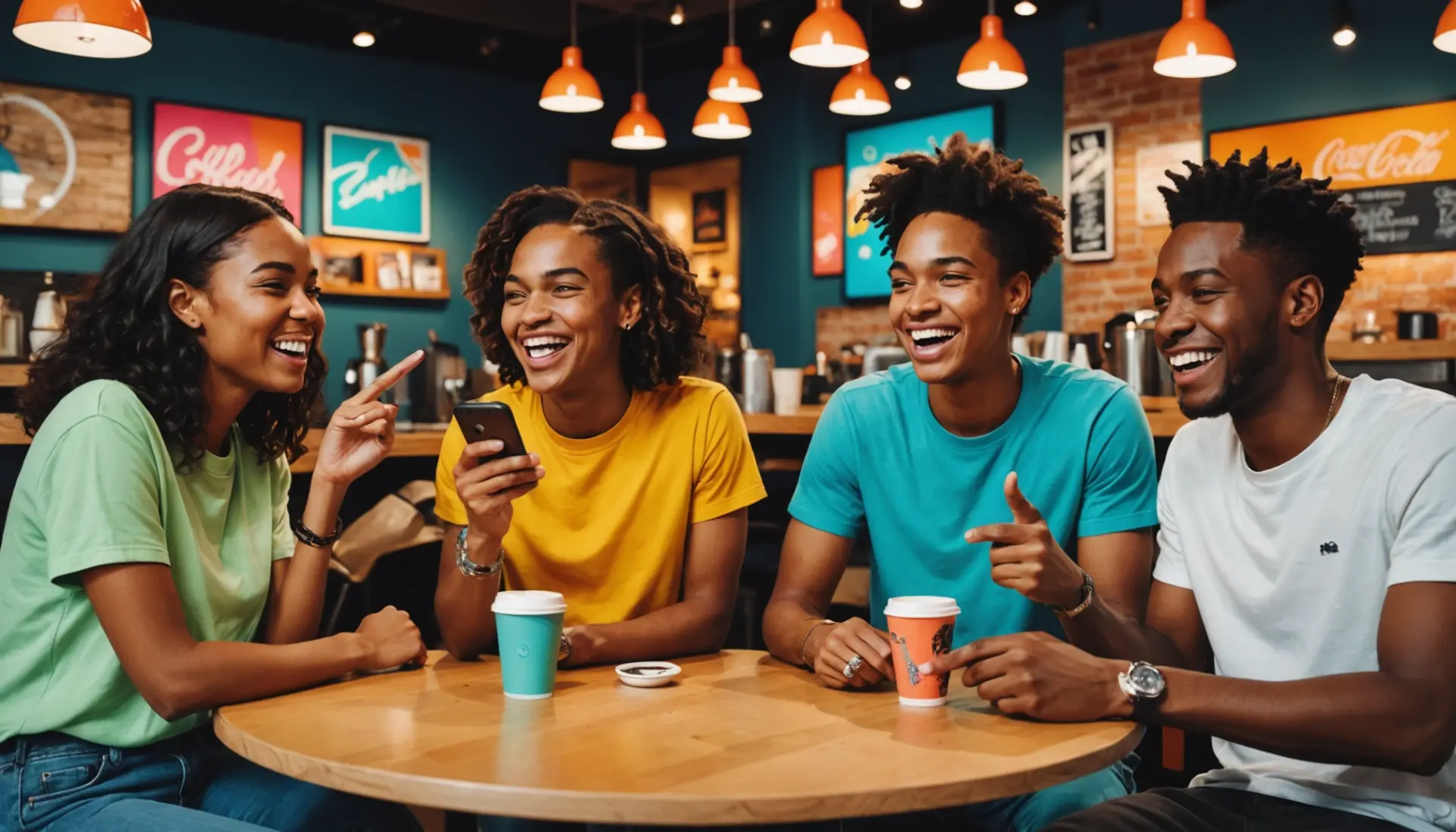 Editorial illustration showing young people using the phrase prime meaning slang in conversation
