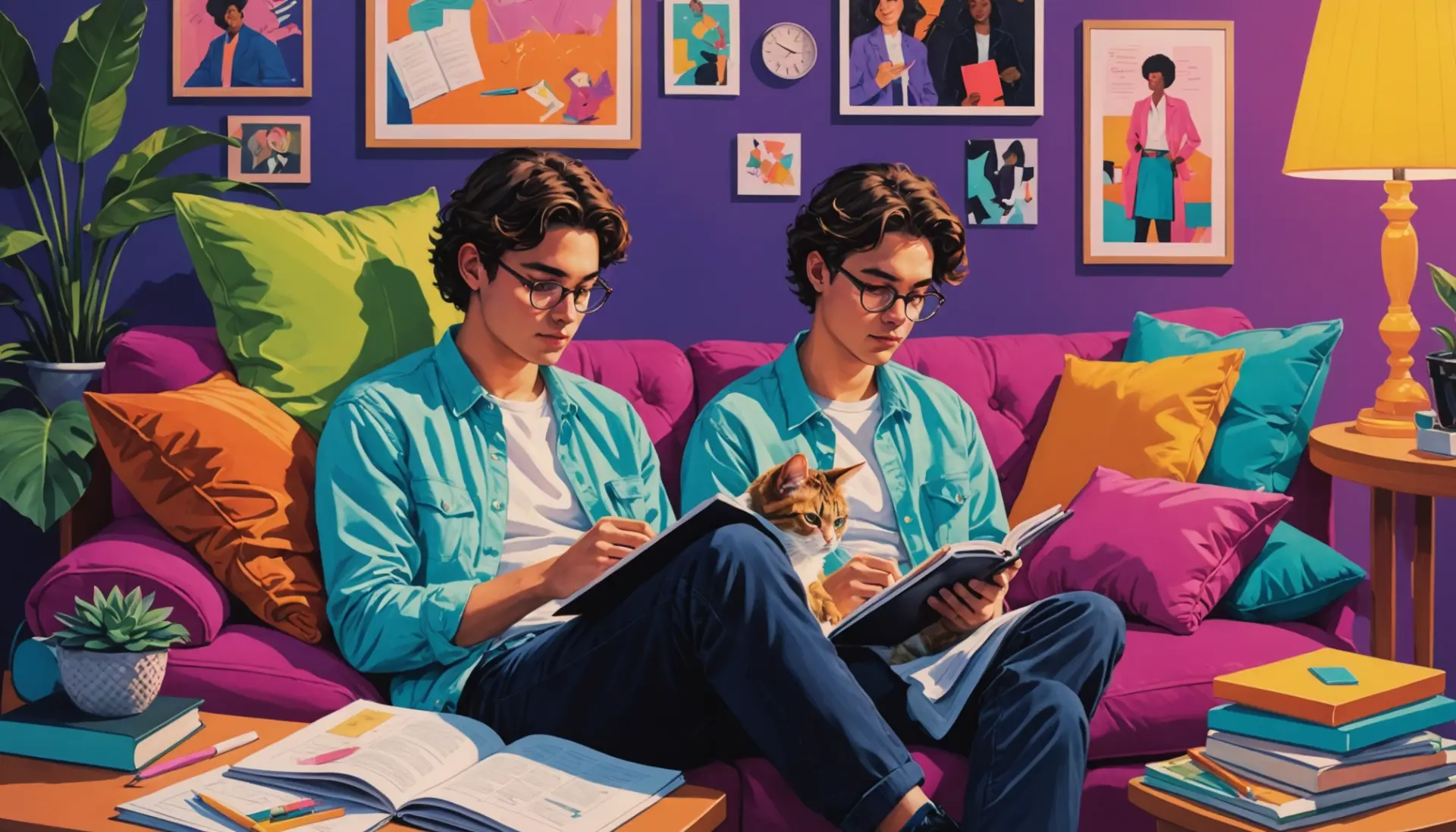 Editorial illustration of people and symbols representing CFA meaning slang