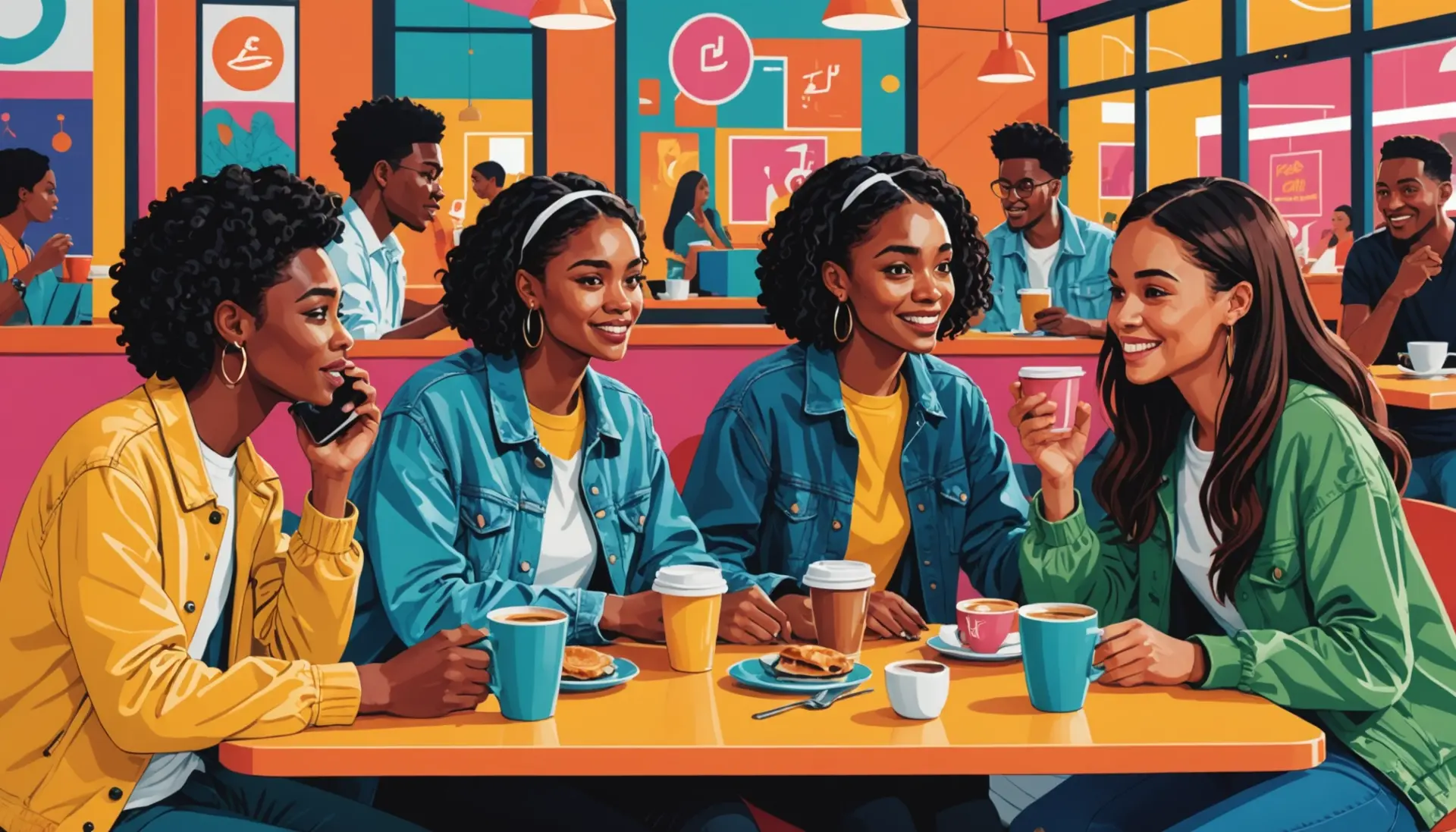 Editorial illustration about boofing definition urban dictionary with diverse young people discussing slang