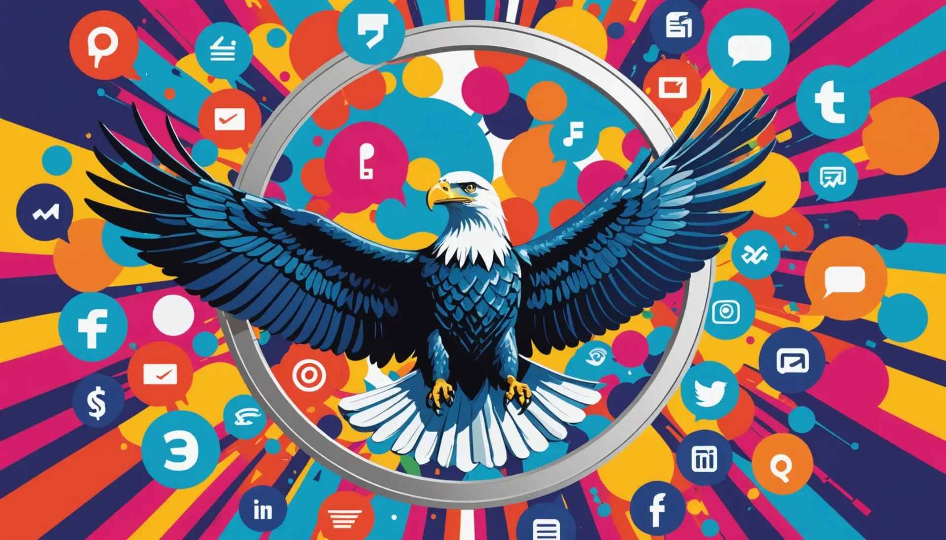 Editorial illustration showing a stylized silver eagle coin and chat bubbles, representing 'what is a silver eagle urban dictionary'