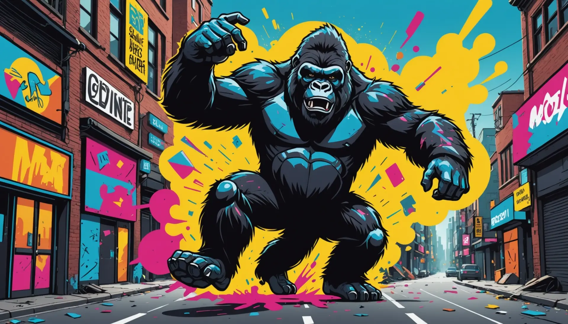 Editorial illustration showing someone sending a bold gorilla text, caption reads nothing, focus on the concept what is gorilla text