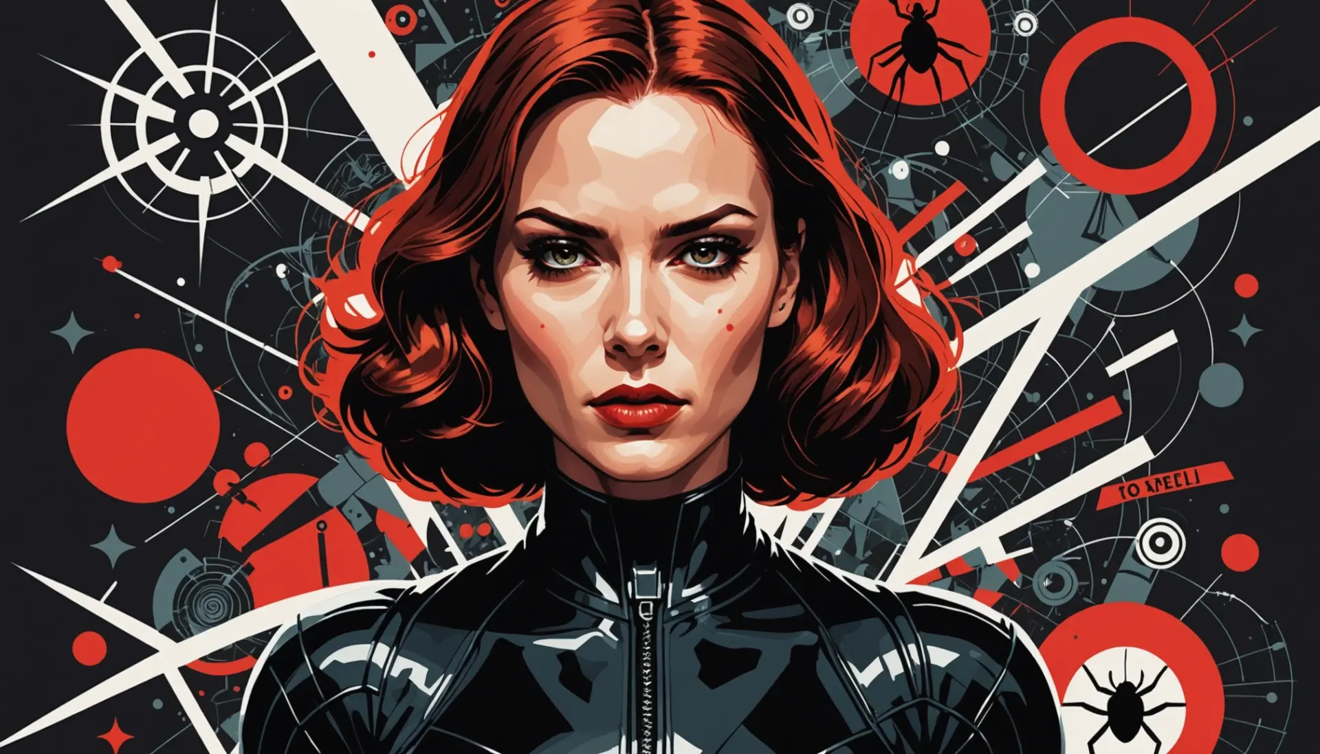 Editorial illustration showing the phrase black widow urban dictionary as a cultural collage