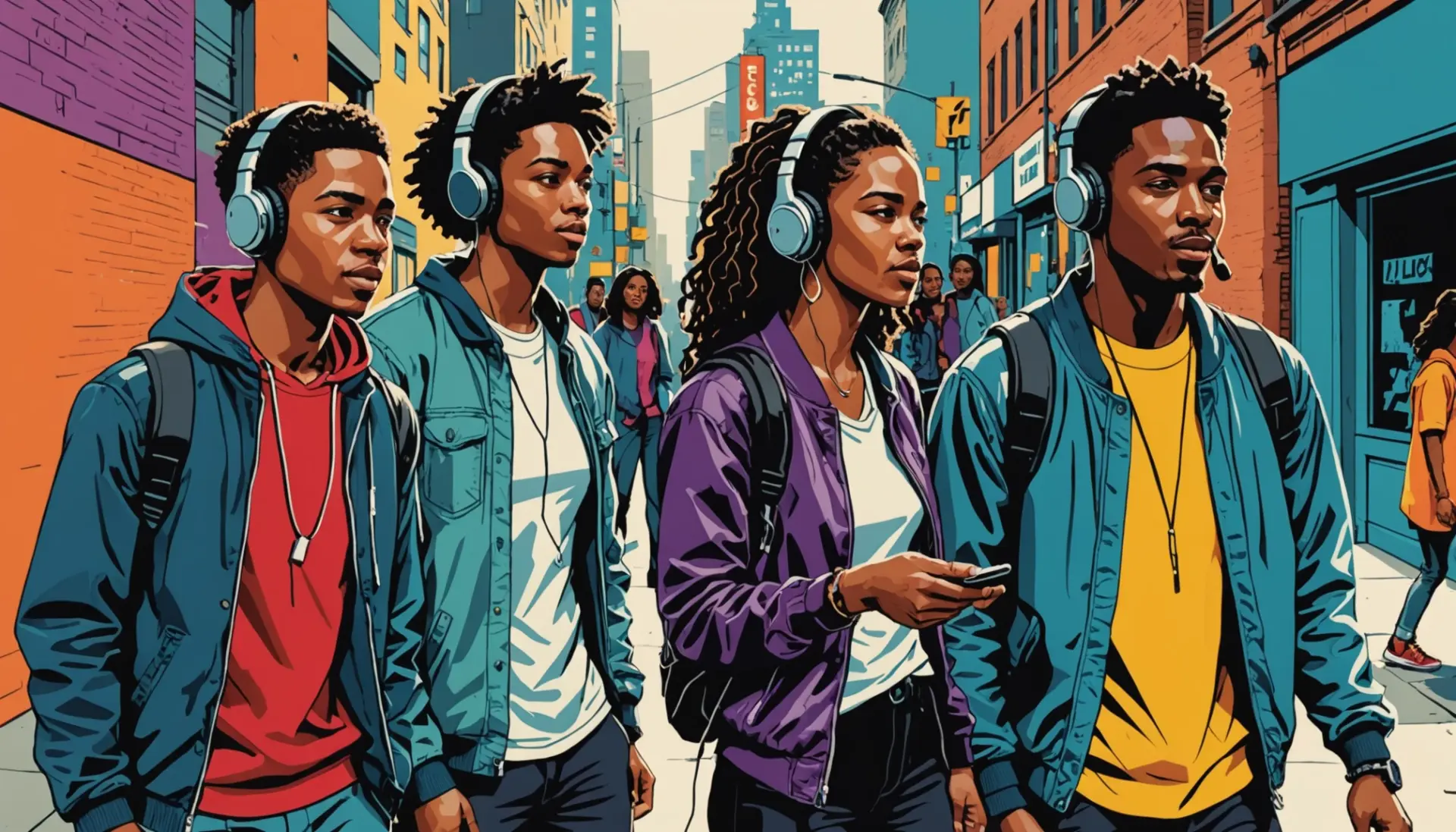 Illustration of people chatting and a loud clack sound, with the phrase what does clack mean implied by the scene