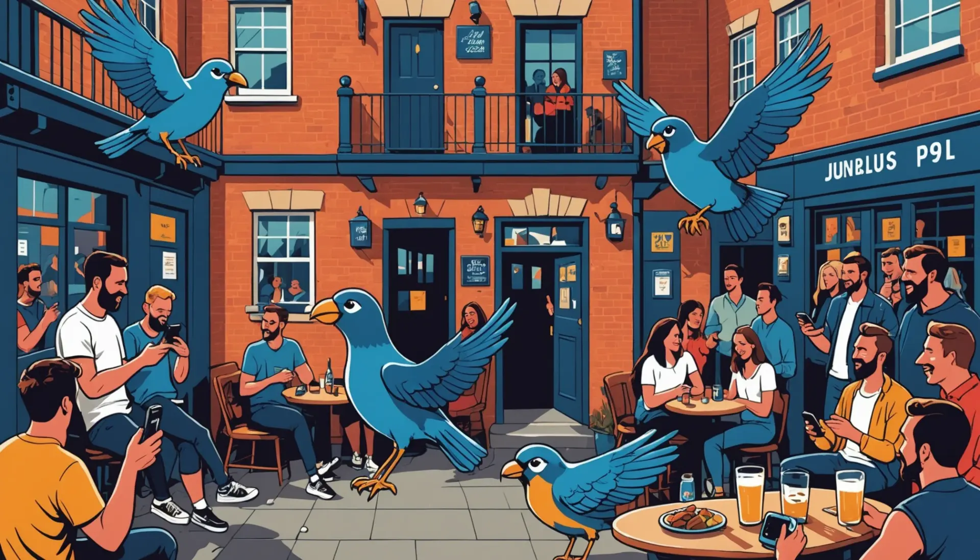 Editorial illustration showing people using the phrase what is bird slang for across contexts