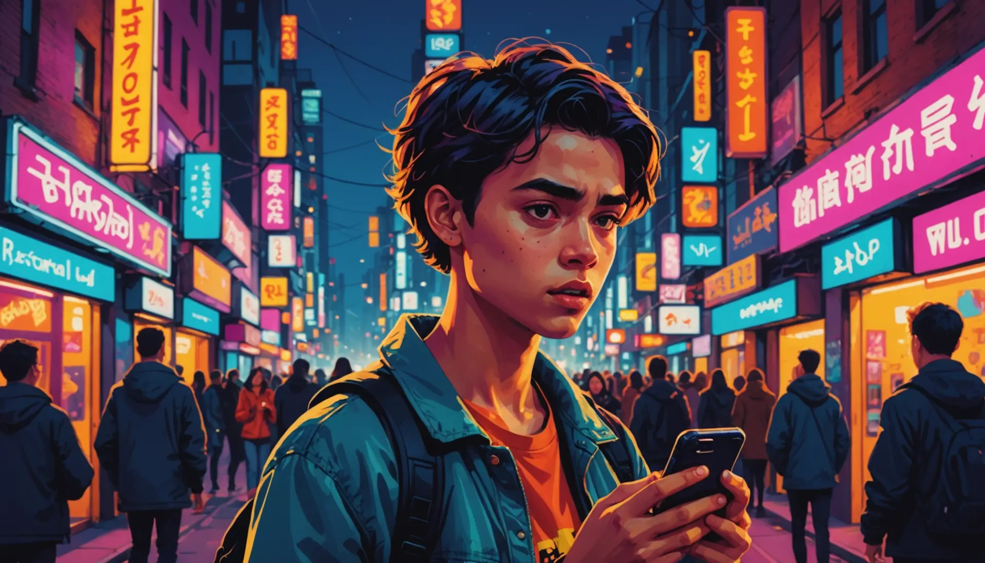 Editorial illustration showing someone receiving a cold text, caption-free, representing what is cold texting