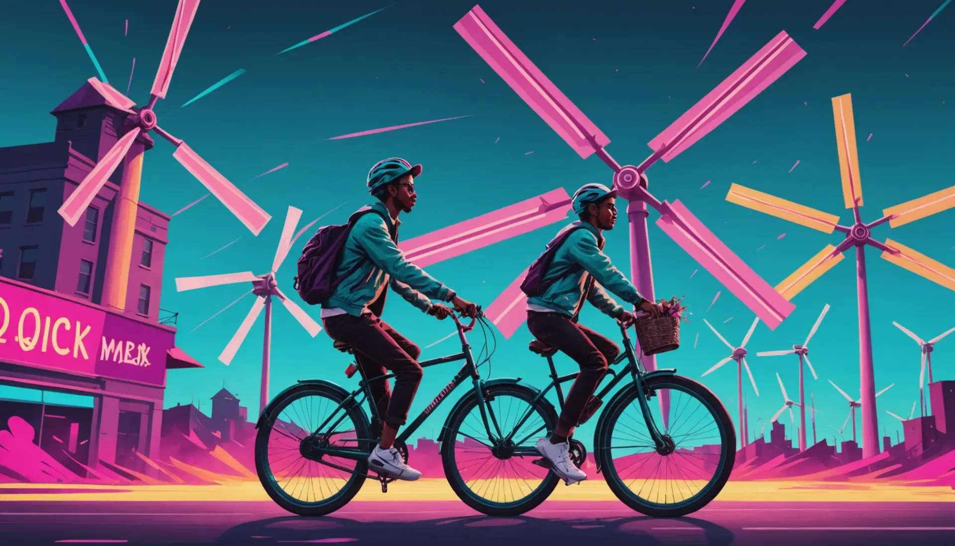 Editorial illustration showing a quixotic scene, focus on what does quixotic mean