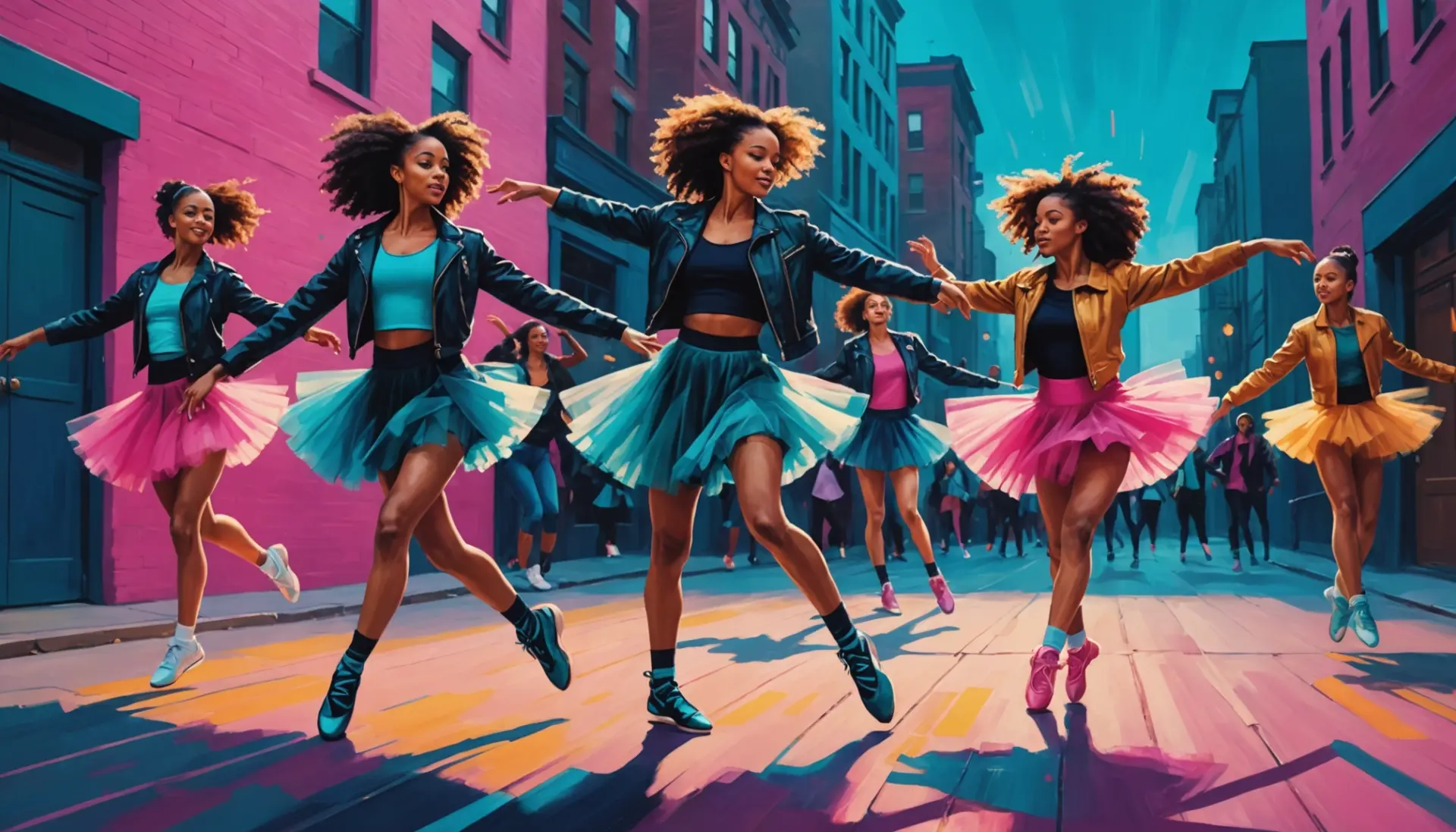 Editorial image showing dancers blending ballet and street style, representing what is hiplet slang