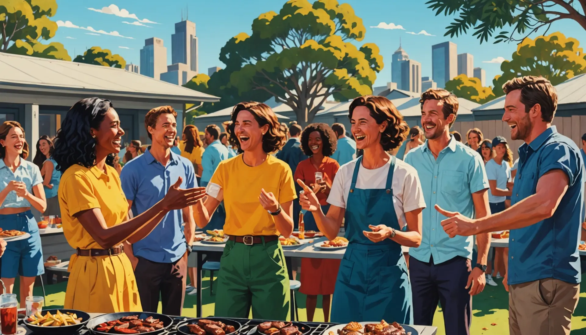 Illustration showing people jokingly labeling someone as a 'protected species australian slang' moment