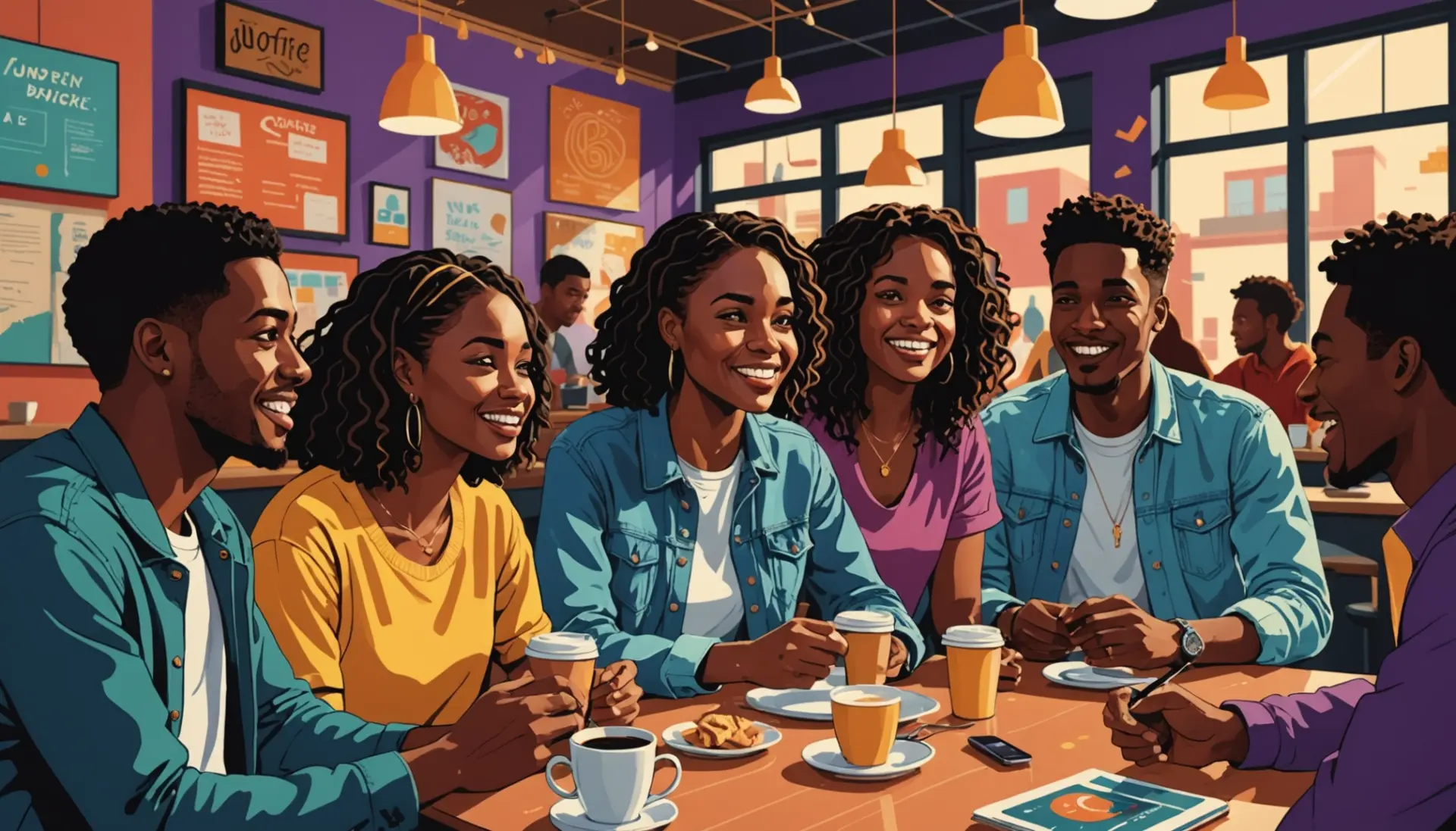 Editorial illustration showing people reacting to the phrase jangle meaning slang with mixed expressions