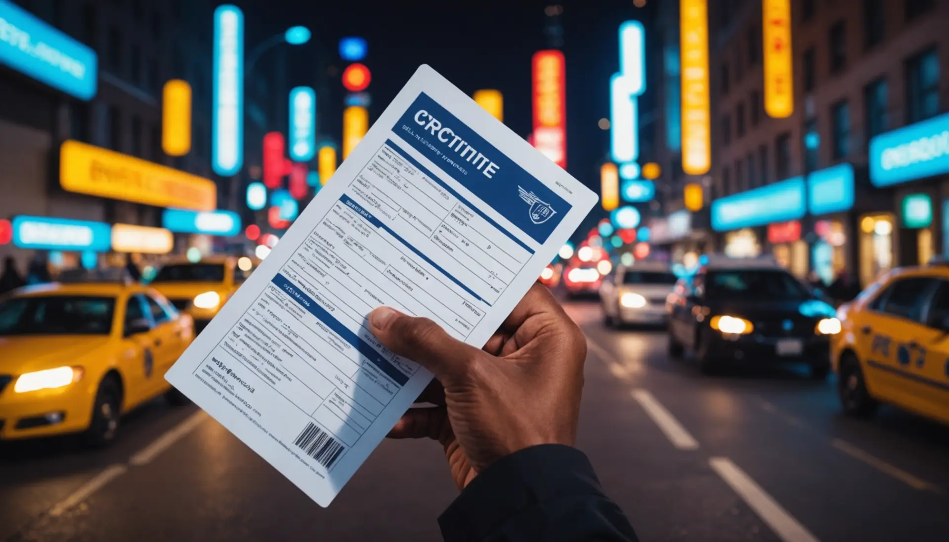 Editorial illustration showing a police ticket and the phrase what does owi mean in law on a sheet of paper