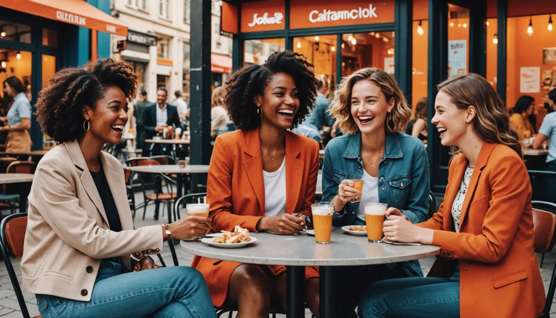 Editorial illustration representing biddies urban dictionary with women chatting and gossiping