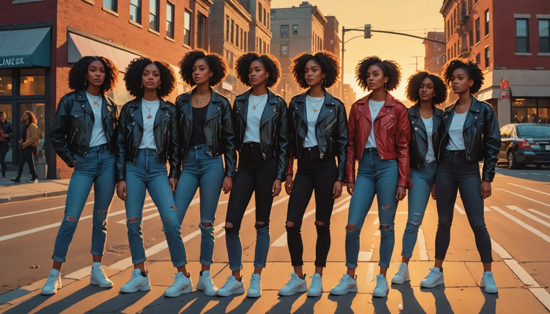 Illustration showing a group of diverse queer women with one labeled in conversation 'whats a stud slang girl' as a focus on identity