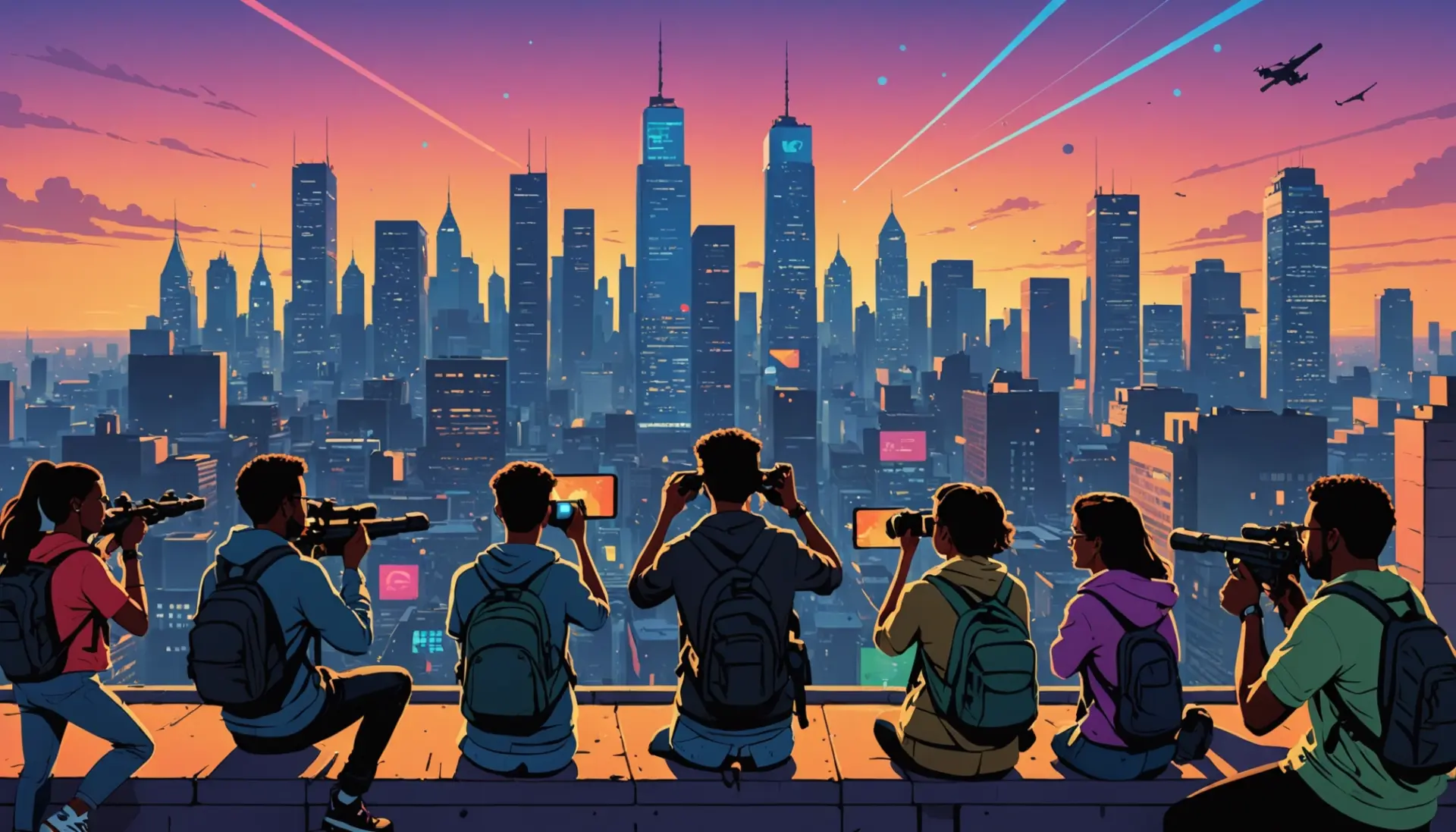 Editorial illustration showing people in a literal and figurative sniper position, caption includes the phrase sniper position urban dictionary