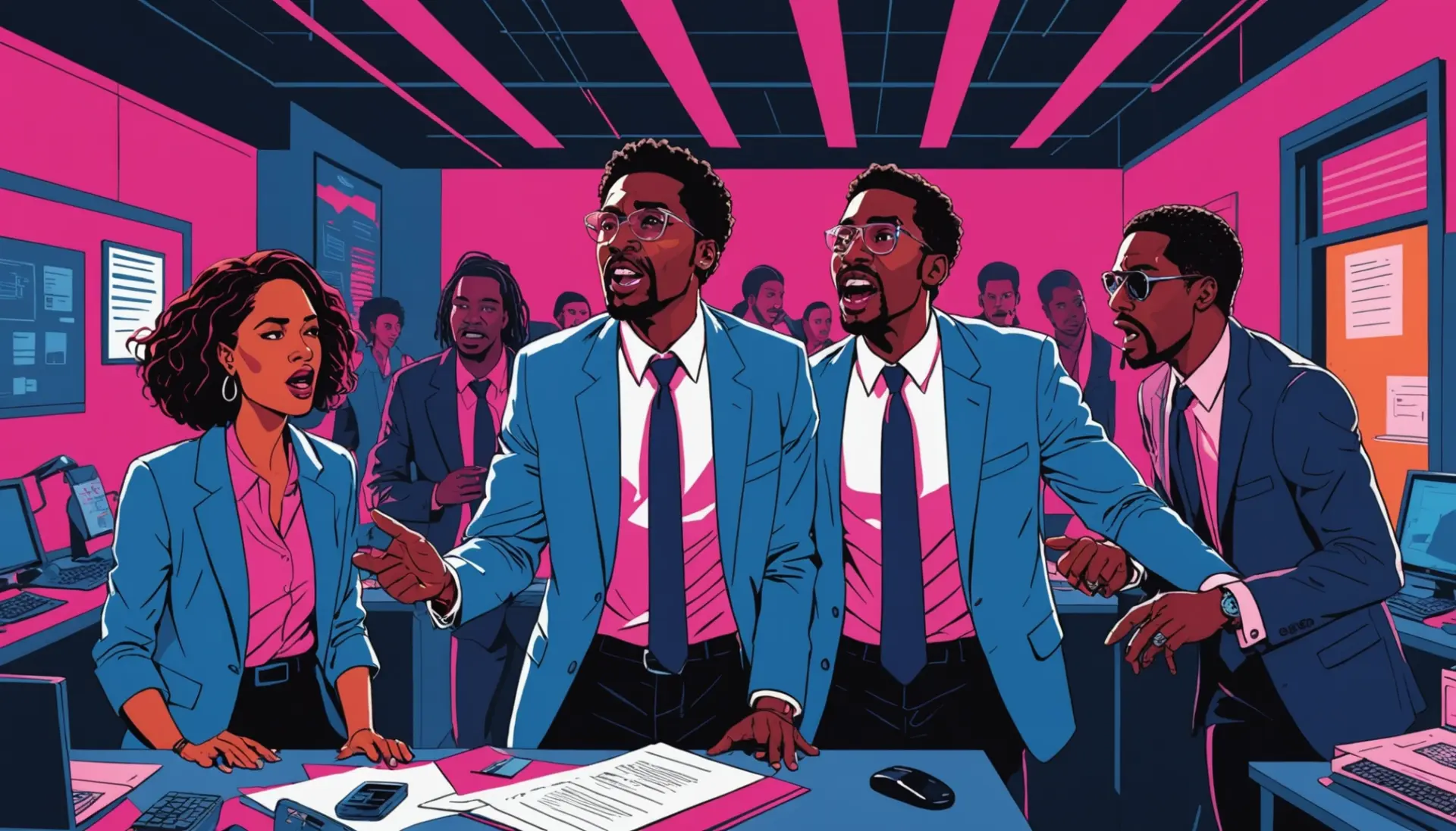 Editorial illustration showing a split-scene of slang culture, with the phrase what does ream mean implied by imagery