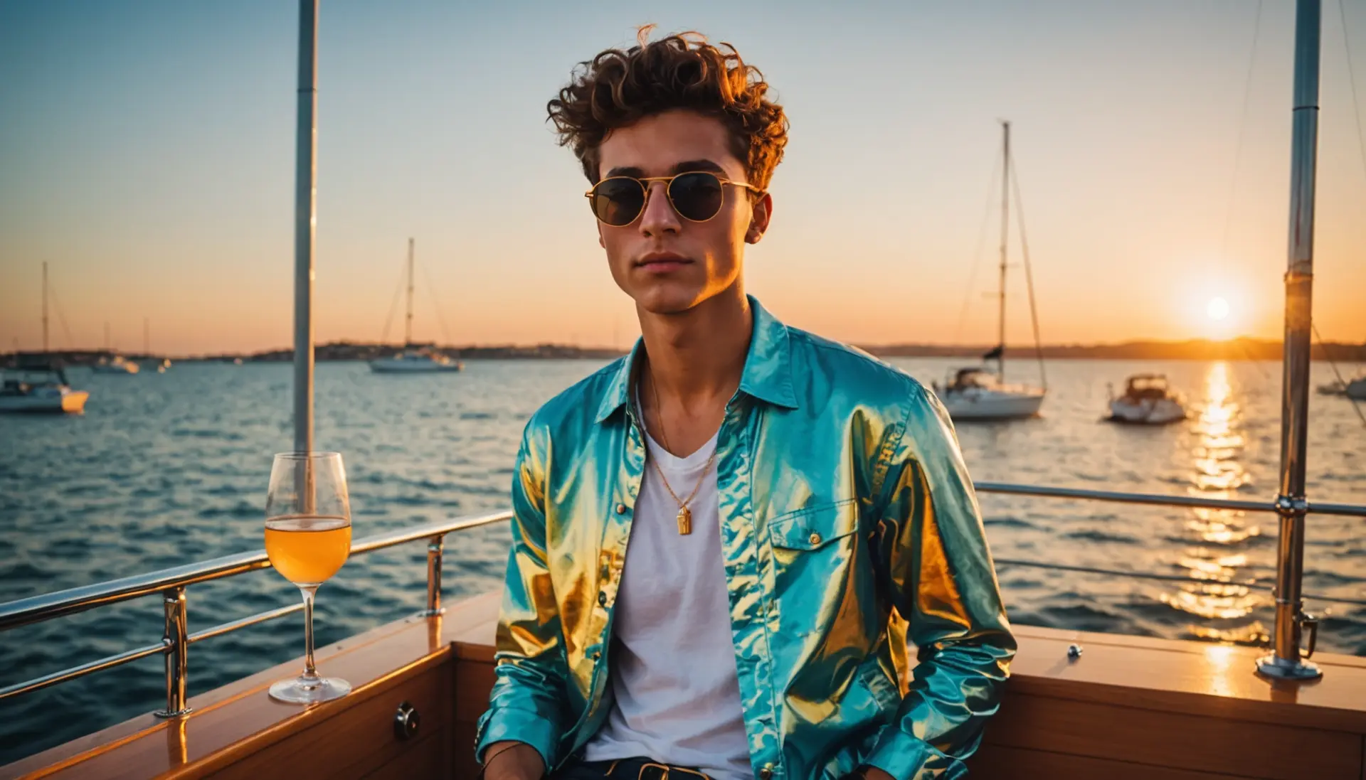 Editorial illustration showing a stylish person on a deck with yacht elements, caption hinting at what is a yachter slang