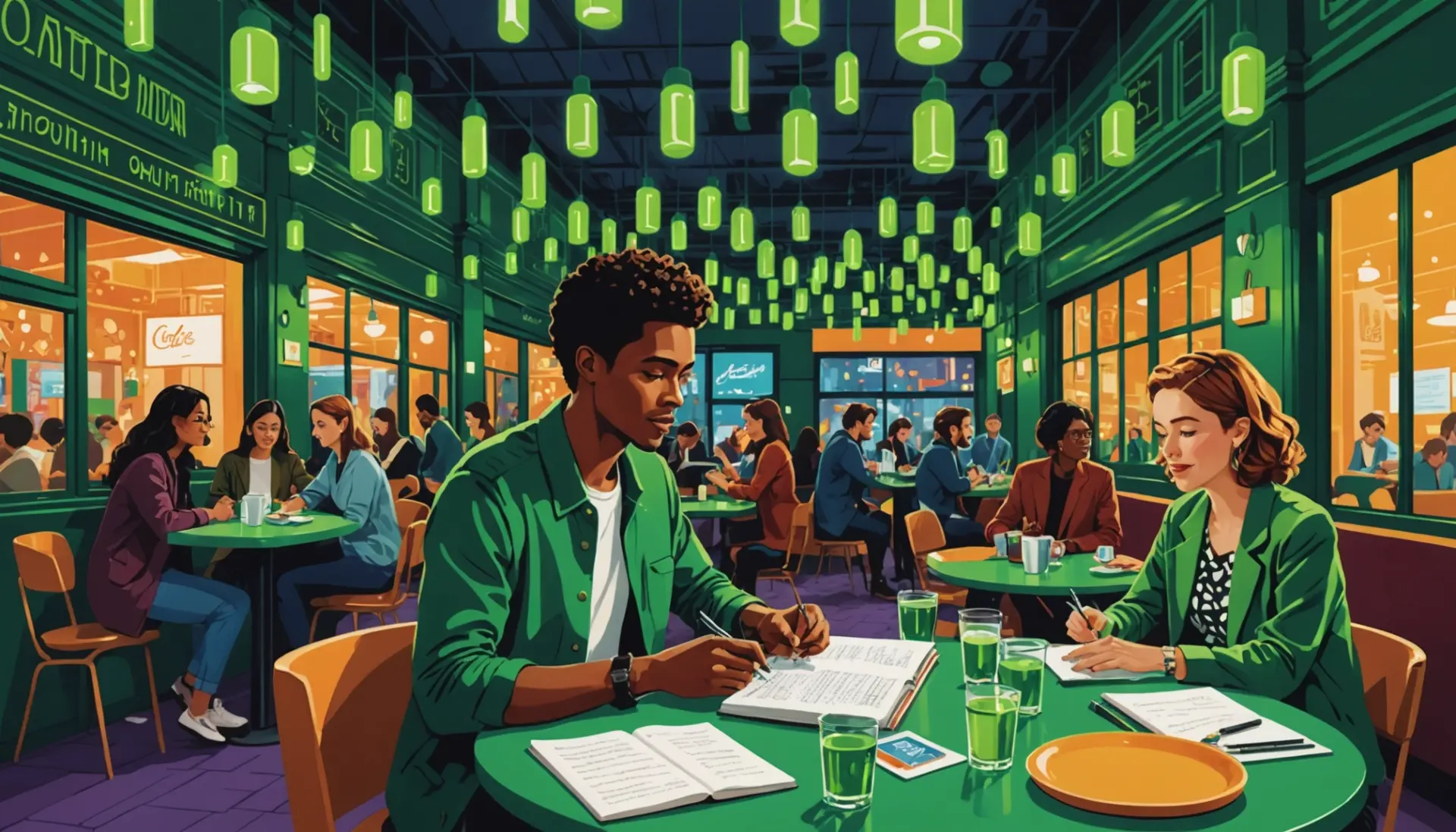 Editorial illustration showing recurring visual motifs, related to what does motif mean