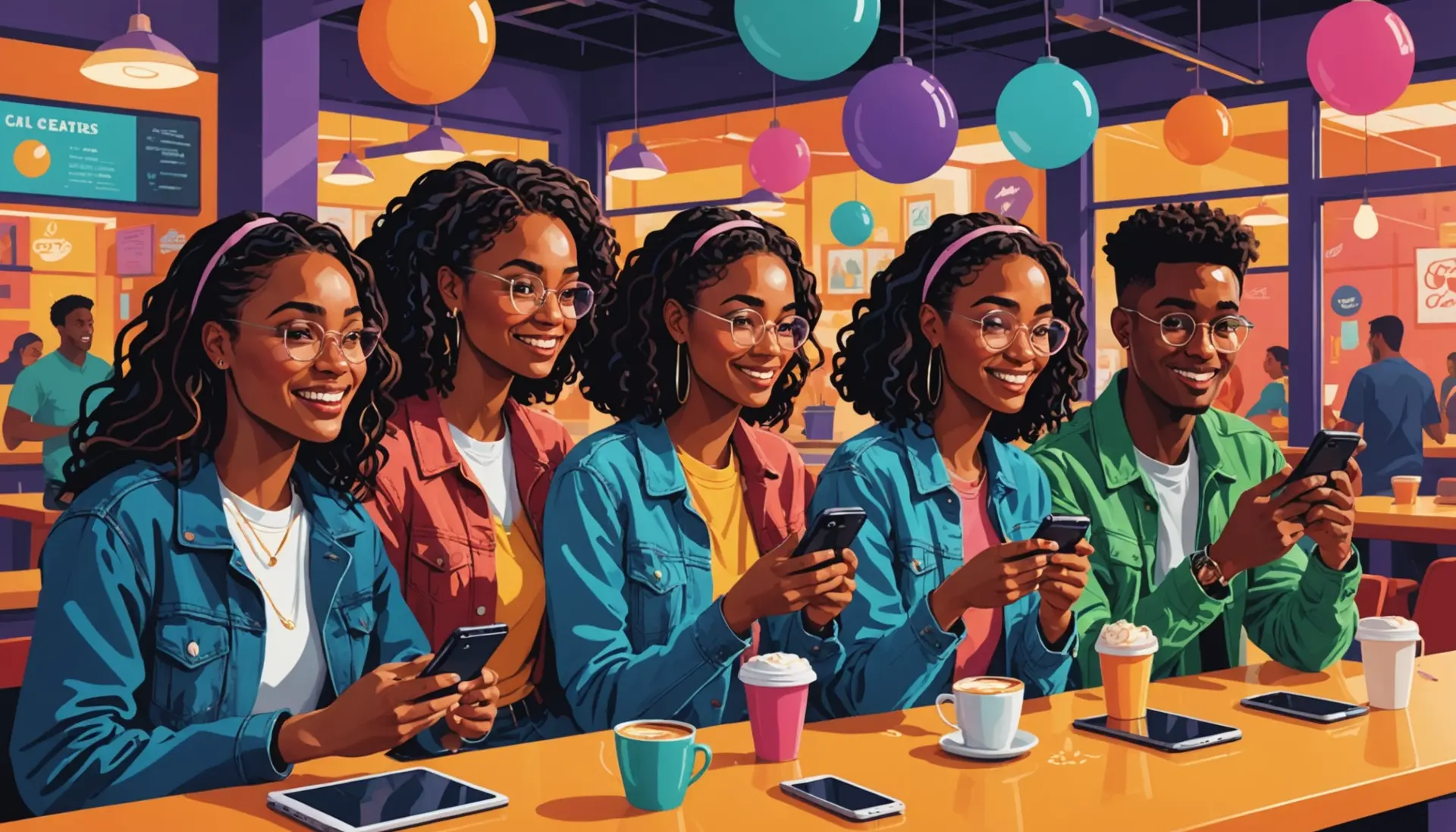 Editorial illustration showing people reacting to the phrase sweat urban dictionary