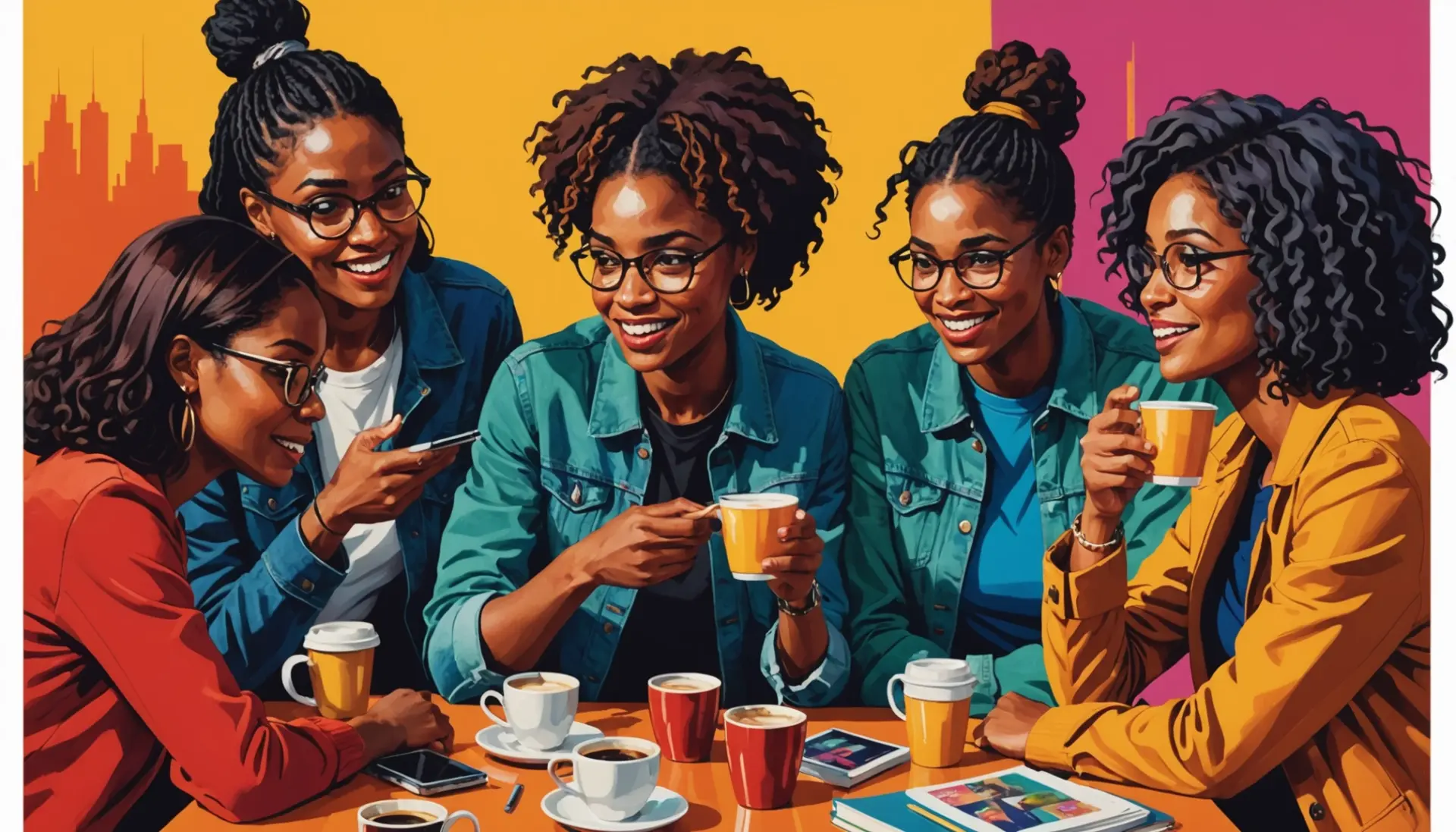 Editorial illustration showing people discussing the question what does posit mean