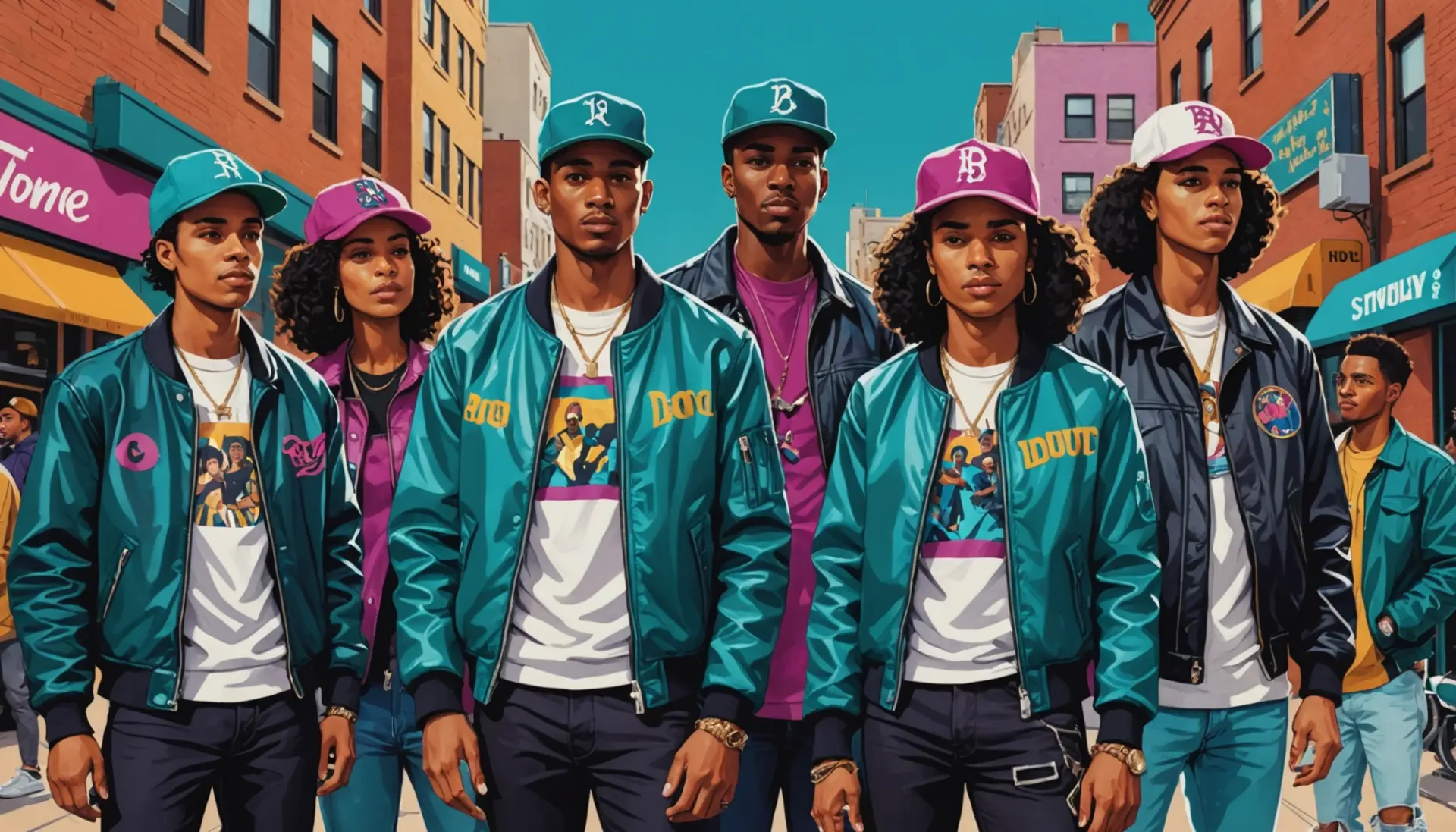 Editorial illustration showing diverse people embodying the phrase what does og mean with vintage and modern style