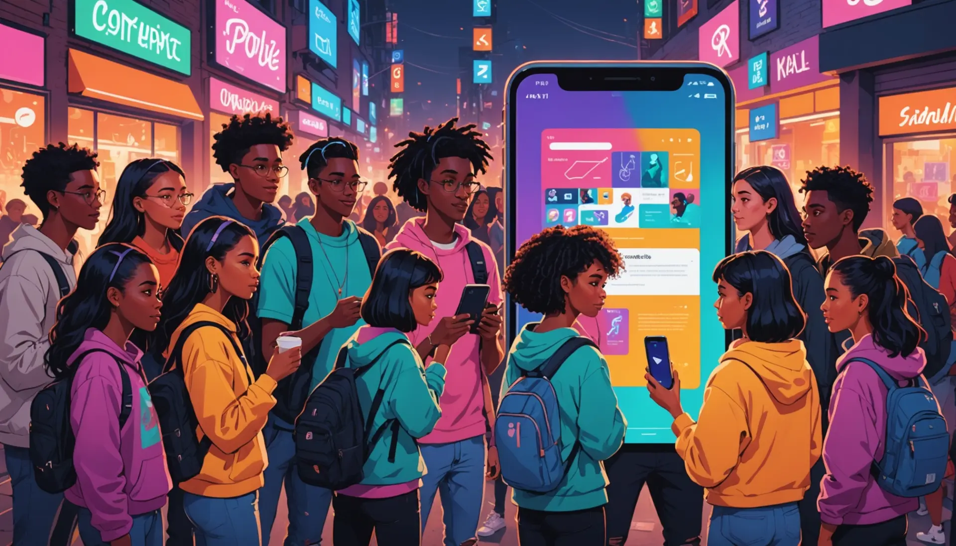 Editorial illustration of internet users reacting to a 'soyboy urban dictionary' search graphic