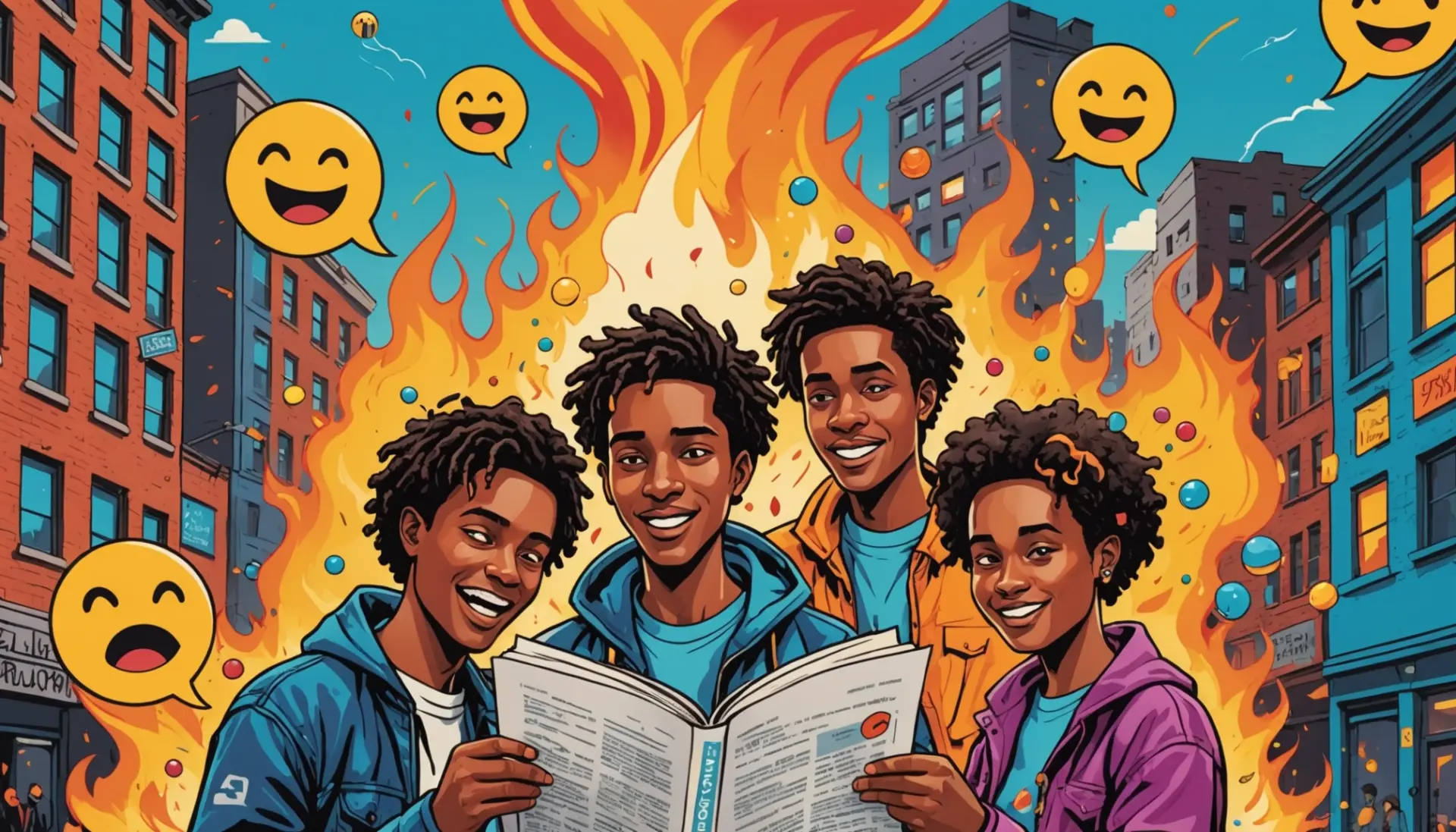 Editorial illustration showing a burned urban dictionary entry, highlighting the phrase burned urban dictionary