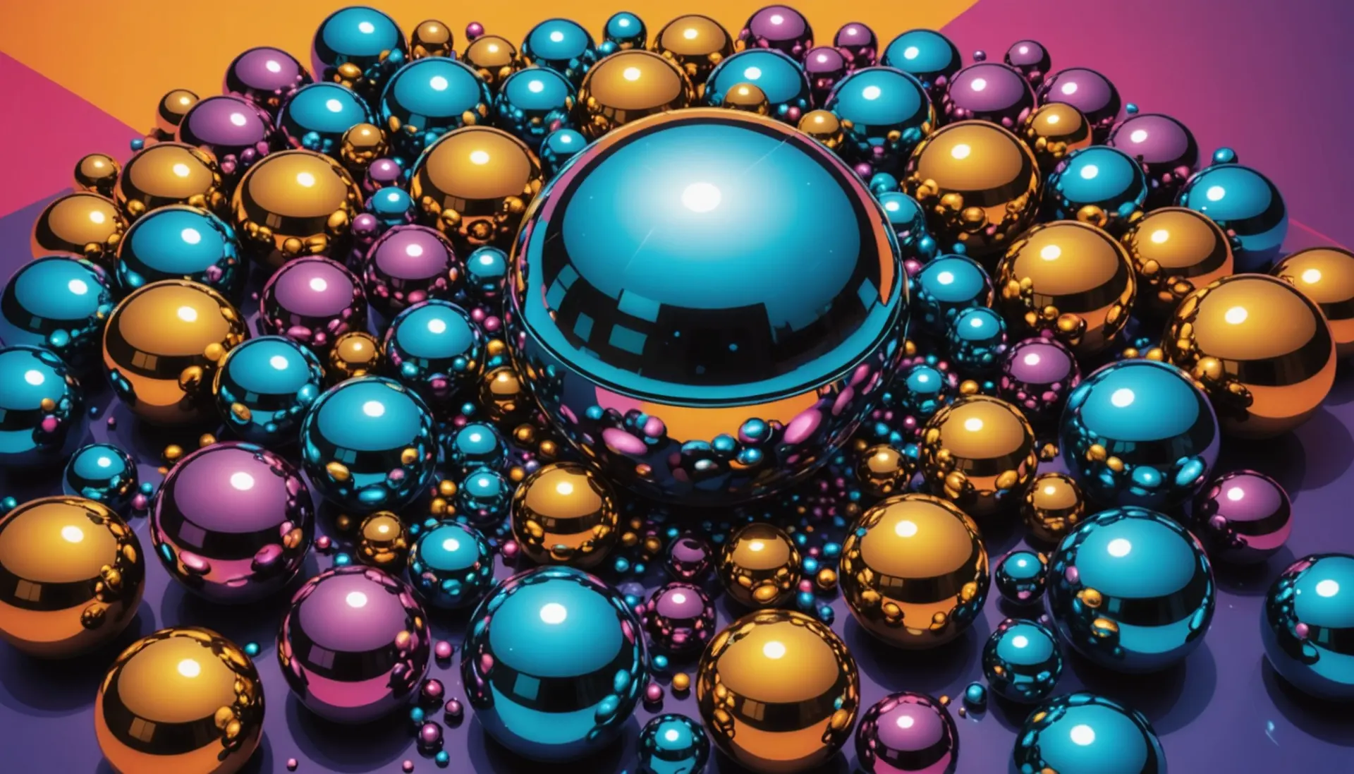 Editorial illustration of buckyball slang concept with clustered spheres and social silhouettes