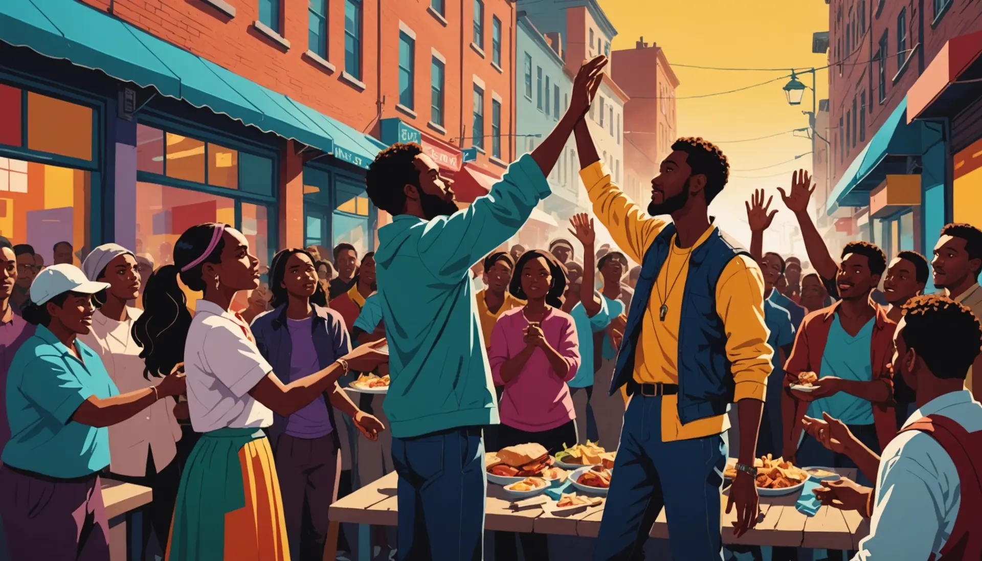 Editorial illustration showing mercy theme, labeled with what does merciful mean in the bible in composition context