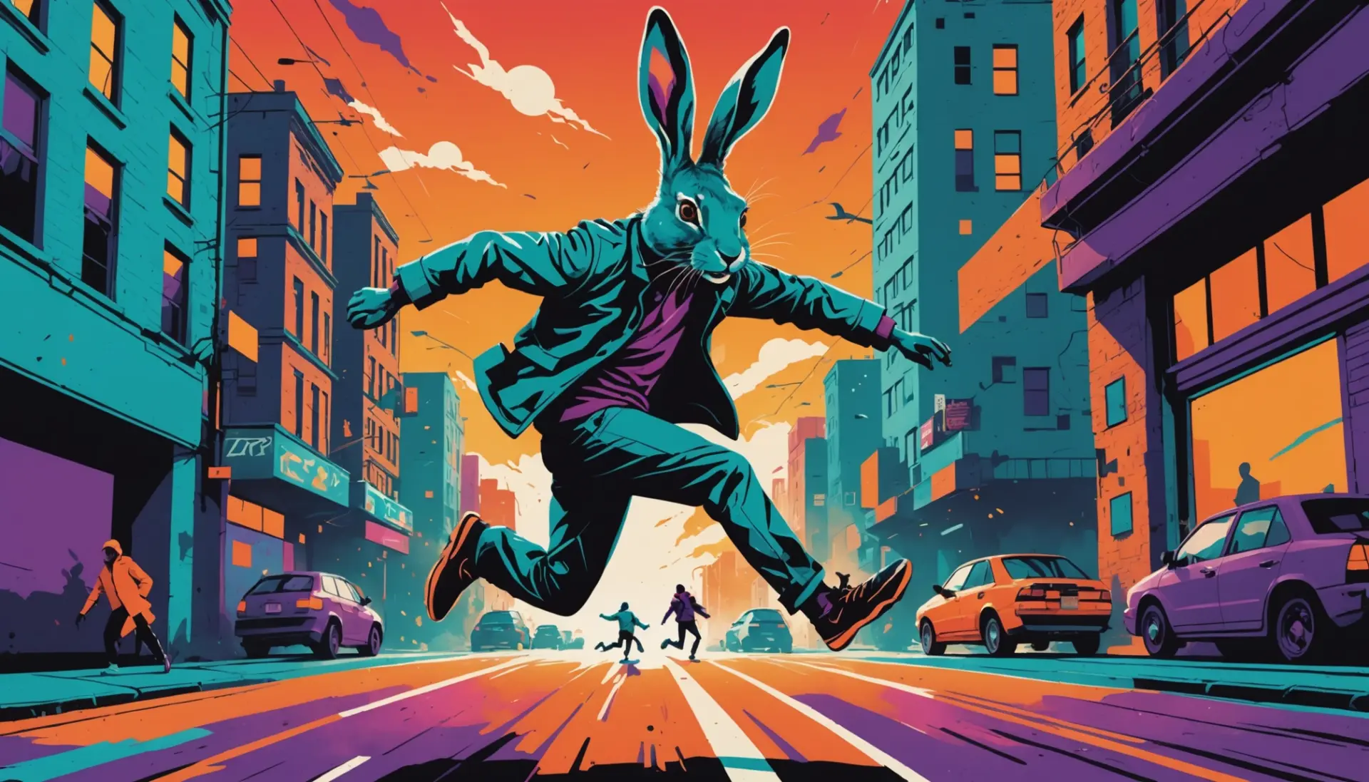 Editorial illustration showing a person mid-sprint with a stylized hare, representing what does hare mean
