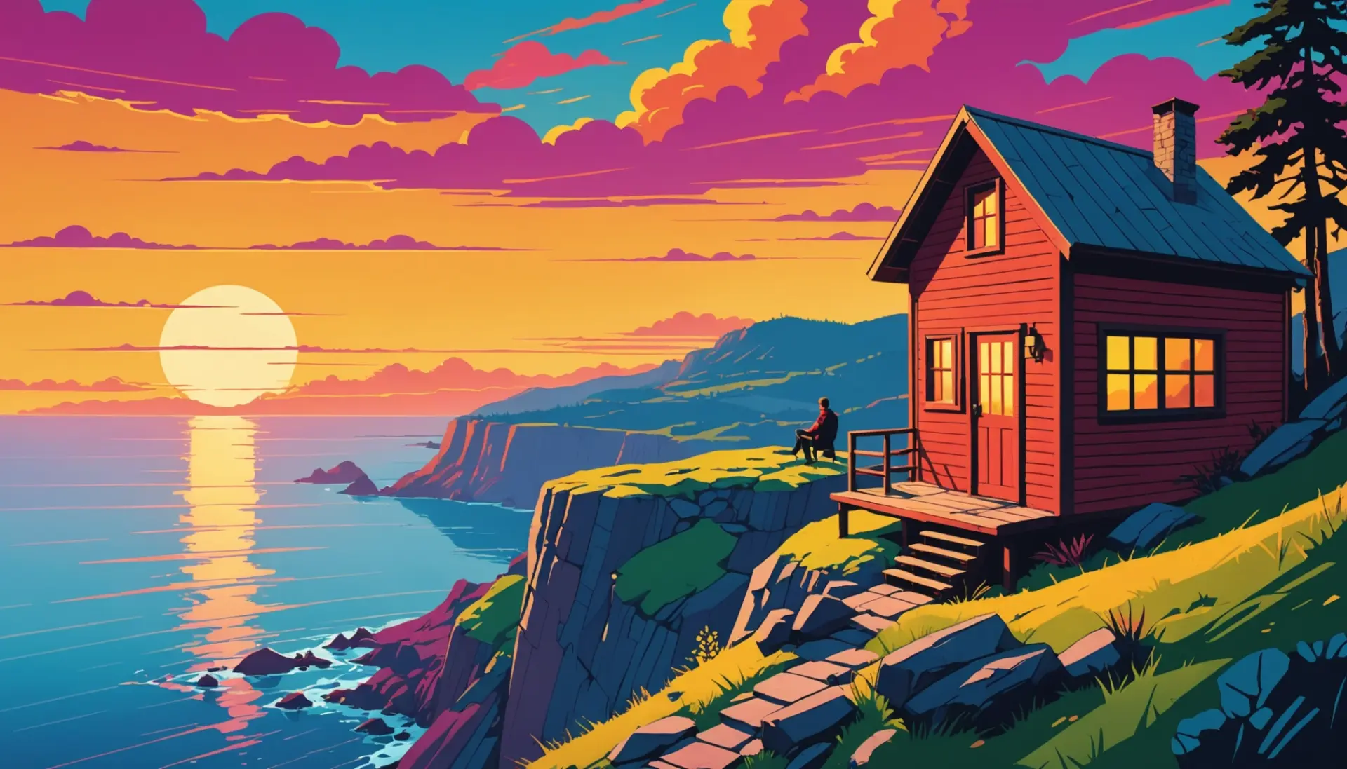 Editorial illustration showing a sequestered scene, representing what does sequestered mean