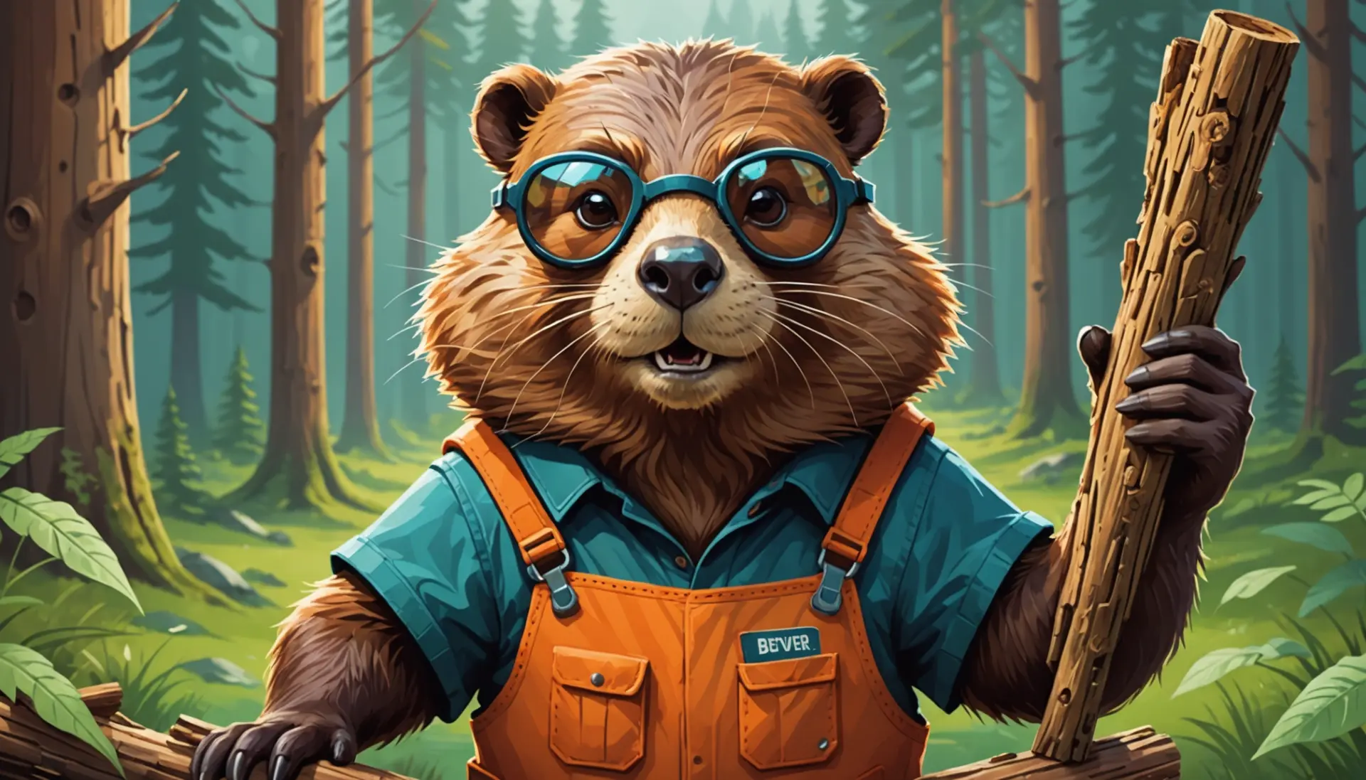 Editorial illustration visualizing beaver meaning urban dictionary